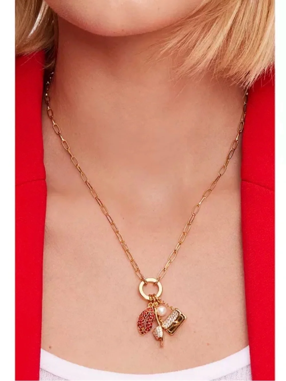 NWT Kate Spade Night Out Motif Hit the Town Charm Necklace